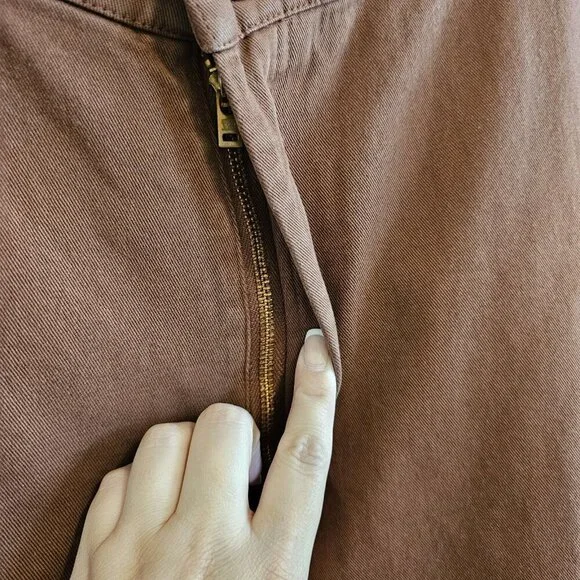 Big Bud Press Western Pants Burnt Terracotta Wide Leg Cotton Pintuck 5XL Petite - Picture 3 of 12